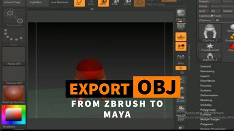 zbrush export obj.